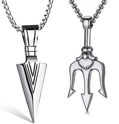 Shiv Jagdamba Titanium Stainless Steel Pendant Set