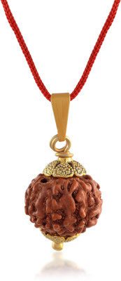 Shivtantra 10 Mukhi Nepali Rudraksha Pendant TEN Faced Rudraksha Natural & Certified Gold-plated Alloy Pendant