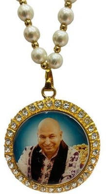 BLESSINGSHUB Guruji Swaroop Brass Pendant Locket & Mala Stone Pendant