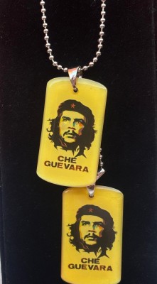 Stylie Cool Boy Ernesto Che Guevara Pendant Punk Rock Laser plating Beads Necklace Alloy, Stainless Steel Locket Set