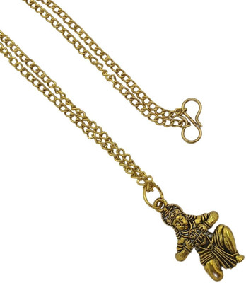 ASTHA Bhakti JEWELLERY Hanuman locket pendant with Hanuman Pendant Locket Hanuman Ji Locket Gold-plated Beads Brass, Alloy Locket Set