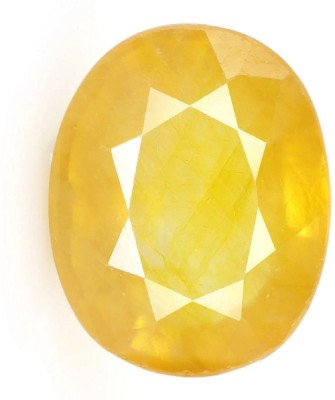 barmunda gems 7.25 Ratti Natural Pukhraj yellow Sapphire Certified Original With Certified Lab Sapphire Stone
