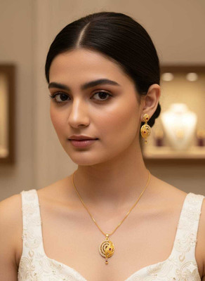 DEESHINE Brass Gold-plated Gold Jewellery Set(Pack of 1)