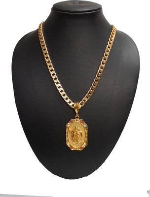 Aviate Radhe Krishna & SEHVANG CHAIN Gold-plated Diamond Alloy Pendant Set