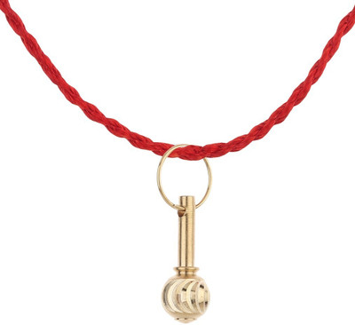Malas Collection Hanuman Gada Premium Golden Locket With Red Thread For Everyone (Pack of-1) Gold-plated Brass Locket