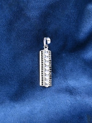 CLARA Platinum Cubic Zirconia Sterling Silver Pendant