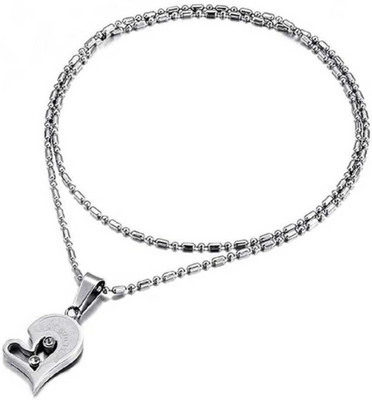 EndlessFashion F 401_E-yllw hrt ru Silver Stone Pendant Set