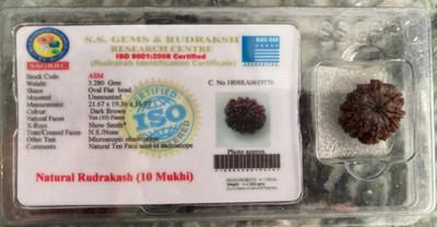 Vegga 10 mukhi rudraksha nepali certified Wood