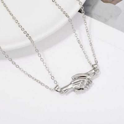 PLACIDO Sterling Silver, Platinum Cubic Zirconia Alloy Locket Set