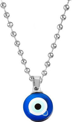 Vanishree World Round Shape Natural Blue Evil Eye Protect You From Bad Eyes Crystal Sterling Silver, Crystal Locket