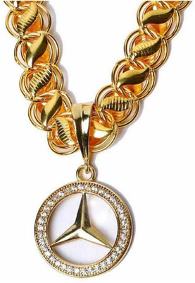 Vitthalesh koyali chain Gold-plated Diamond Alloy Locket Set