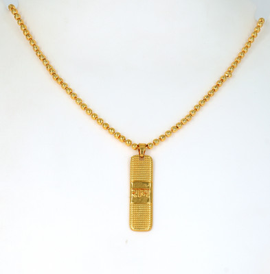 SHREEJIART RAM PENDENT WITH BALL CHAIN Gold-plated Alloy Pendant Set