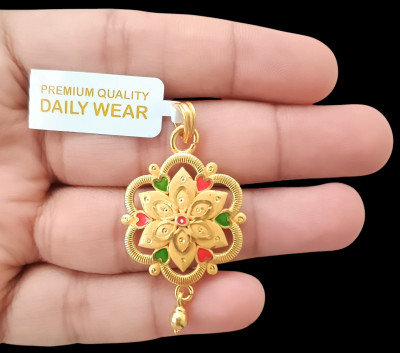 DIVS FASHION Flower design pendant with beautiful colour Gold-plated Brass Pendant