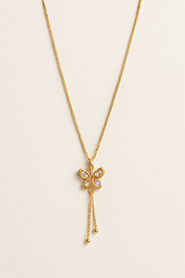 Maya Gold Traditions Butterfly Gold Plated Pendant Necklace for Women & Girls Gold-plated Alloy Locket