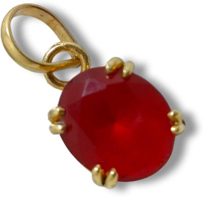 Vanishree World Gold-plated Ruby Brass Pendant
