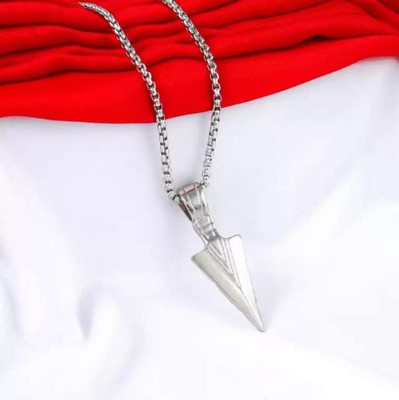 EIT Collection Rhodium, Sterling Silver Alloy, Stainless Steel Pendant