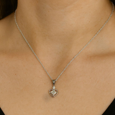 SILphony Heart Locket Centerpiece 925 Rhodium Silver Pendant