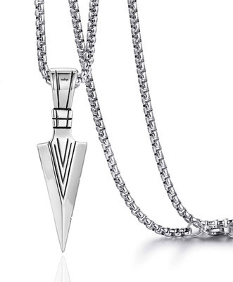 m a enterprises C 866_RR JSE-slvr arrow_189 Silver Stone Pendant Set