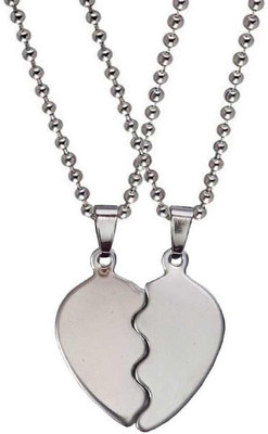 Jagsun Trending Pendant locket & Stylish Locket Chain Rhodium Stainless Steel Pendant Set