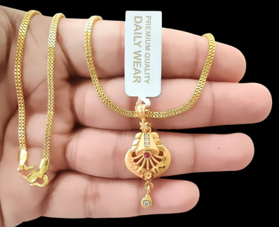 DIVS FASHION Designer pendant with gold plated chain Gold-plated Brass Pendant