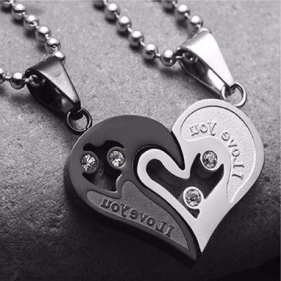 EndlessFashion Titanium Cubic Zirconia Stone Pendant Set