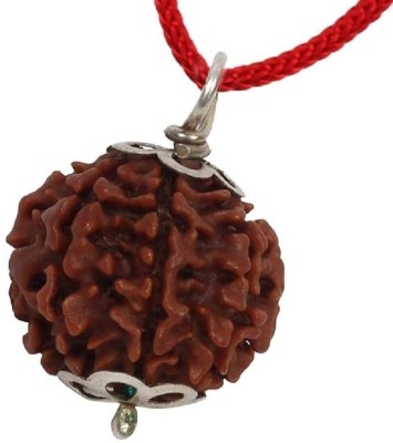 Beautum 7 Mukhi Rudraksha Seven Face Rudraksha Nepali With Metal Capping Wood Pendant