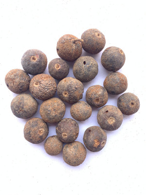 Rudraksham Rudraksha Nepali Scared Fruit (Set of 12) Wood Pendant Set
