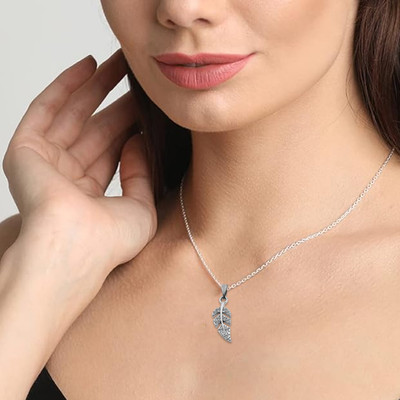 De-Ultimate Silver Cubic Zirconia Stainless Steel Pendant