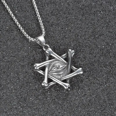 Karishma Kreations Metatron the Arc Angel, Six Pointed Star Pendant Necklace, Gift for him,her Silver, Platinum, Titanium Cubic Zirconia, Crystal Stainless Steel, Alloy, Brass Pendant