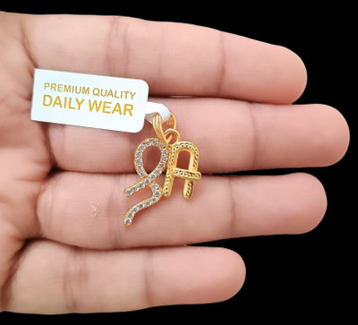 DIVS FASHION Shree pendant with diamonds Gold-plated Brass Pendant