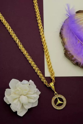 OFBOSMI 1 gram Pendant set With chain “20” Inches for man and boy New design new year Gold-plated Plated Copper Chain Set