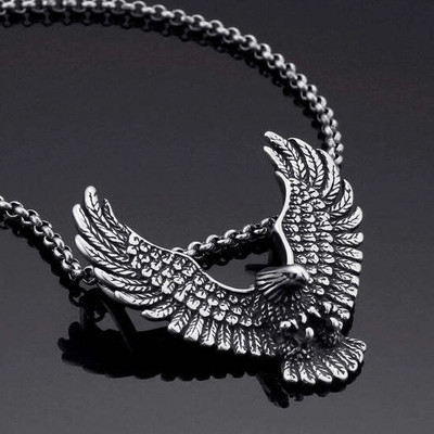 Rgulus Pendant For Men | Men chains | Boys Chain Locket | Eagle Locket Rhodium Alloy Pendant