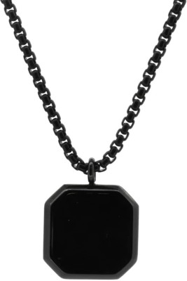 kripalu Black Silver Stainless Steel Pendant Set