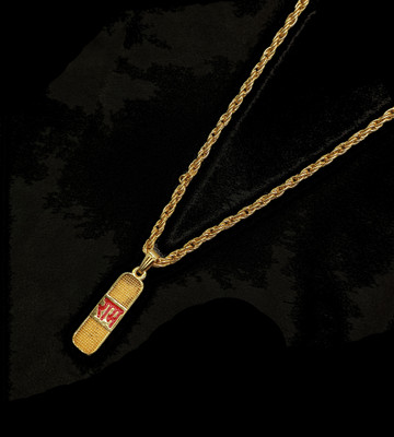 HEM RUPA lord god shree ram name gold plated locket pendant and chain Gold-plated Alloy Locket Set