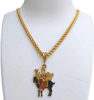 D D FASHION New Maa Meldi pandent with New rope Chain For Mens and Boys. Gold-plated Alloy Pendant Set