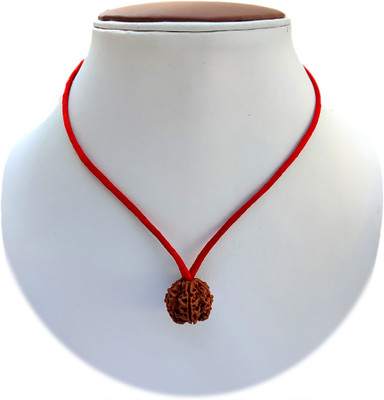 PRIYANSHU NAVRATN Certified 4 Mukhi Rudraksha Beads Natural 4 Face Rudraksha Beads Locket Beads Wood Locket