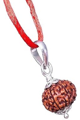 Ceylonmine01 10 Mukhi Rudraksha Original Certified Pendant|Das Mukhi Rudraksha Bead | Silver Wood Pendant