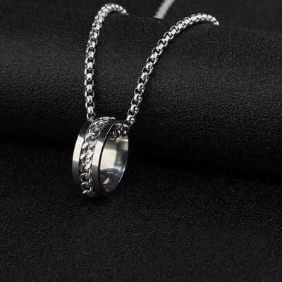 Whitechimes C 361_-spin pendent_118 Silver Stone Pendant Set