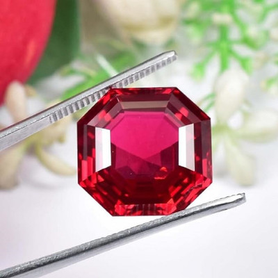 jemskart 7.25 Ratti / 6.00 Carat Manik Stone Certified Natural Burma Ruby Loose Gemstone Ruby Stone