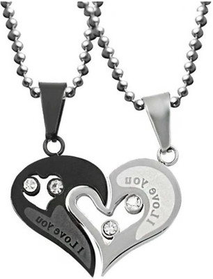 m a enterprises F 251_JSE-kristy-blk dil Silver Stone Pendant Set