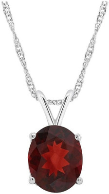 Ceylonmine01 Pendant for women Minimal Ruby Design Stylish and Comfortable for Everyday Use Silver Ruby Stone Pendant