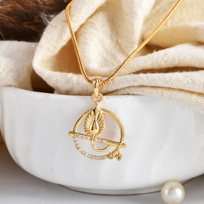 PYR JEWELS fish chain for men Gold-plated Brass Pendant Set