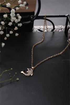 Jewelz Gold-Plated Chain With Dolphin Pendent Gold-plated Alloy Pendant