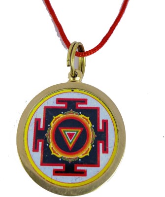 R G MART Ashtadhatu Maha Kali Yantra Gold Plated Jadit Locket Gold-plated Brass Locket