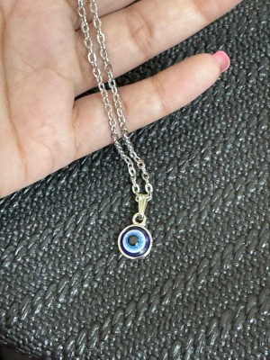 ricky collections Blue Evil Eye with Silver Chain Alloy