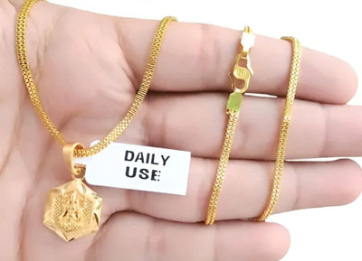 privyani Gold-plated Brass Pendant Set