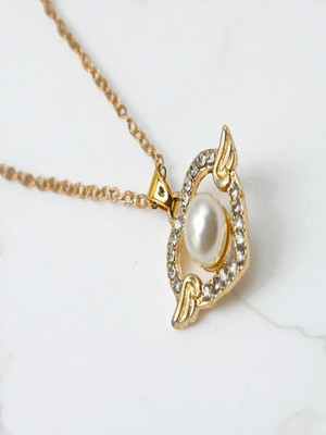 sapraa trends Gold Korean Pendant Set Gold-plated Stainless Steel Pendant Set