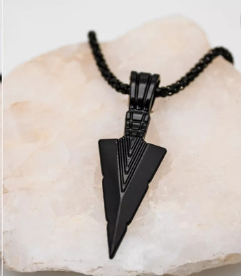 house of common Stylish Titanium Plated Arrow Head Pendant Titanium Stainless Steel Pendant