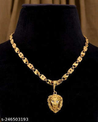 OFBOSMI 1 gram Pendant set With chain for man and boy New design new year Gold-plated Plated Alloy Chain