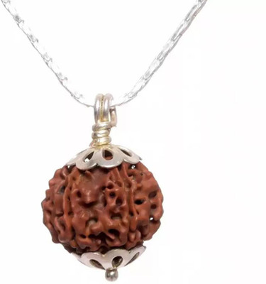 Fine Creation 6 Mukhi Rudraksha Original Nepali | Six Face Rudraksha Wood Pendant